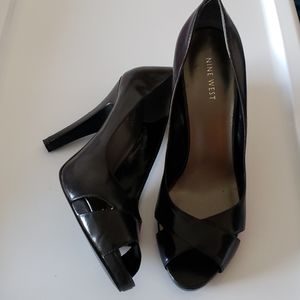 Nine West Black Peep Toe Heels